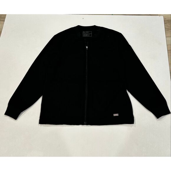 FIGS Technical Collection Scrub Jacket Black Size L Zip Front Unisex - Picture 1 of 6